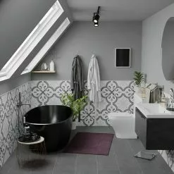 BAUHAUS Feinsteinzeugfliese Vintage Lacour 25 X 25 Cm, Schwarz/Grau/Weiß, Matt -Angebote Fliesen Verkäufe 12 1006