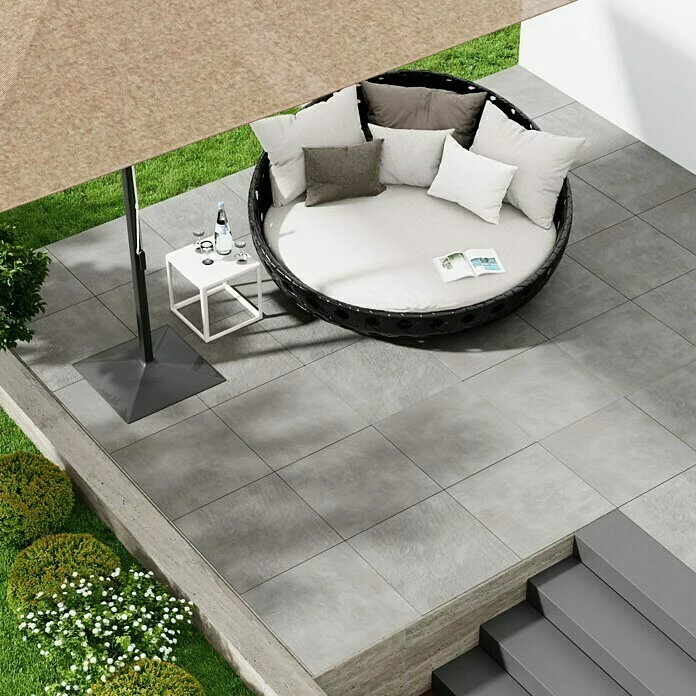 BAUHAUS Marazzi Terrassenfliese Esterno 20T Plaster Grey 60 X 60 X 2 Cm, Grau, Matt 6 BAUHAUS Marazzi Terrassenfliese Esterno 20T Plaster Grey 60 X 60 X 2 Cm, Grau, Matt – Bild 6