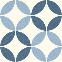 BAUHAUS Feinsteinzeugfliese Vintage Rivera Nice 25 X 25 Cm, Blau/Weiß, Matt