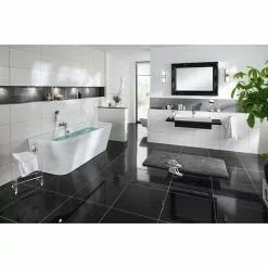 BAUHAUS Spiegelquarz-Kompositstein 60 X 60 Cm, Schwarz, Glänzend -Angebote Fliesen Verkäufe 12 1095