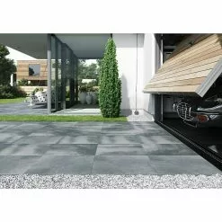 BAUHAUS Terrassenfliese Beton Grey Dark 59,3 X 59,3 Cm, Dunkelgrau, Matt -Angebote Fliesen Verkäufe 12 1227