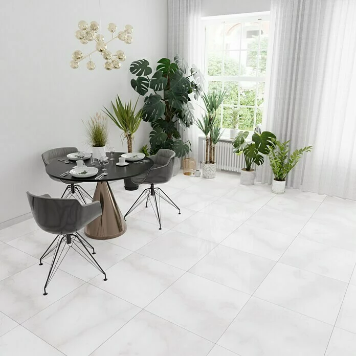 BAUHAUS Feinsteinzeugfliese Marmi Statuario 60 X 60 Cm, Weiß, Glänzend 5 BAUHAUS Feinsteinzeugfliese Marmi Statuario 60 X 60 Cm, Weiß, Glänzend – Bild 5