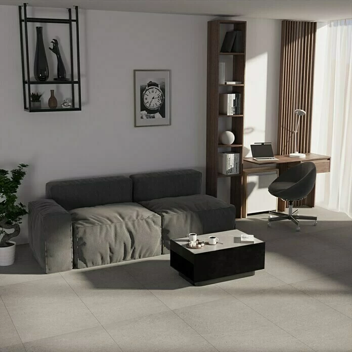 BAUHAUS Feinsteinzeugfliese Beton 60 X 60 Cm, Grau, Matt 2 BAUHAUS Feinsteinzeugfliese Beton 60 X 60 Cm, Grau, Matt – Bild 2