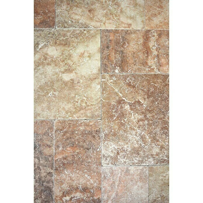 BAUHAUS Antikmarmor Travertin Rosso Römischer Verband 6 -tlg., Rotbraun, Matt 2 BAUHAUS Antikmarmor Travertin Rosso Römischer Verband 6 -tlg., Rotbraun, Matt – Bild 2