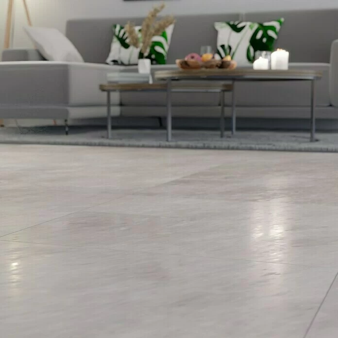 BAUHAUS Feinsteinzeugfliese Bayona Silver 60 X 60 Cm, Grau, Glänzend 2 BAUHAUS Feinsteinzeugfliese Bayona Silver 60 X 60 Cm, Grau, Glänzend – Bild 2