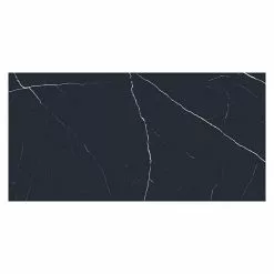 BAUHAUS Feinsteinzeugfliese Black Marble 60 X 120 Cm, Schwarz, Glänzend