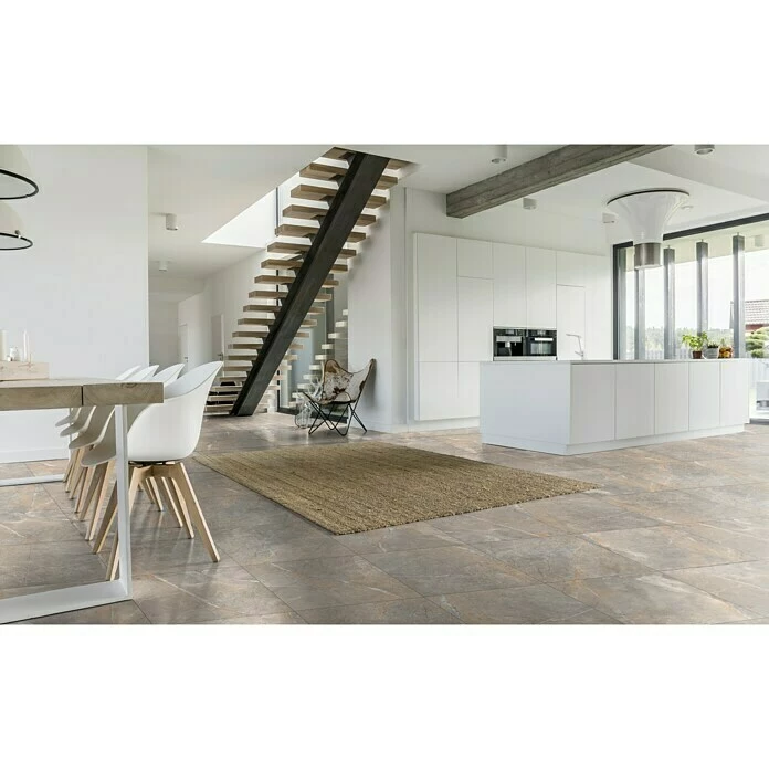 BAUHAUS Feinsteinzeugfliese Etienne 60 X 60 Cm, Grau, Glänzend 3 BAUHAUS Feinsteinzeugfliese Etienne 60 X 60 Cm, Grau, Glänzend – Bild 3