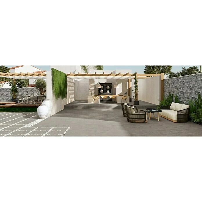 BAUHAUS Terrassenfliese Garden Grey 60 X 60 X 2 Cm, Grau, Matt 2 BAUHAUS Terrassenfliese Garden Grey 60 X 60 X 2 Cm, Grau, Matt – Bild 2