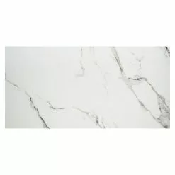 BAUHAUS Feinsteinzeugfliese Marmi Statuario 120 X 240 Cm, Weiß, Glänzend