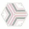 BAUHAUS Feinsteinzeugfliese Hexagon Jasmine Pink 25 X 22 Cm, Rosa/Grau, Matt
