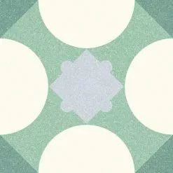 BAUHAUS Feinsteinzeugfliese Vintage Rivera Cannes 25 X 25 Cm, Weiß/Grau/Grün, Matt