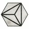 BAUHAUS Feinsteinzeugfliese Hexagon Tribeca Grey 22 X 25 Cm, Grau/Schwarz, Matt