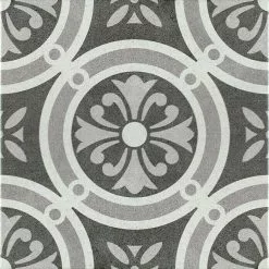 BAUHAUS Feinsteinzeugfliese Vintage Classic 25 X 25 Cm, Schwarz/Grau/Weiß, Matt