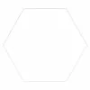 BAUHAUS Feinsteinzeugfliese Hexagon Basic White 22 X 25 Cm, Weiß, Matt