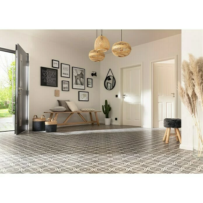 BAUHAUS Feinsteinzeugfliese Vintage Classic 25 X 25 Cm, Schwarz/Grau/Weiß, Matt 6 BAUHAUS Feinsteinzeugfliese Vintage Classic 25 X 25 Cm, Schwarz/Grau/Weiß, Matt – Bild 6