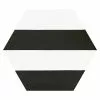 BAUHAUS Feinsteinzeugfliese Hexagon Porto Capri Black 22 X 25 Cm, Schwarz/Weiß, Matt