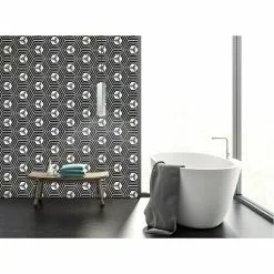 BAUHAUS Feinsteinzeugfliese Hexagon Jasmine Black 25 X 22 Cm, Schwarz/Weiß, Matt -Angebote Fliesen Verkäufe 12 2311
