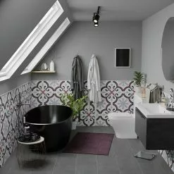 BAUHAUS Feinsteinzeugfliese Vintage Lacour 25 X 25 Cm, Schwarz/Weiß/Grau/Rot, Matt -Angebote Fliesen Verkäufe 12 2323