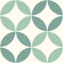 BAUHAUS Feinsteinzeugfliese Vintage Rivera Nice 25 X 25 Cm, Weiß/Grün, Matt