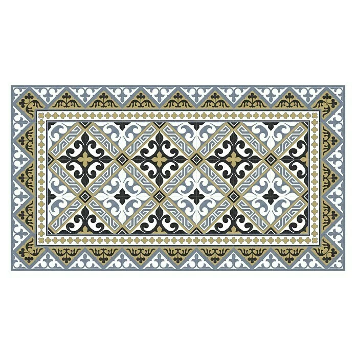 BAUHAUS Fliesenbordüre Versalles 25 X 25 Cm, Blau/Weiß/Schwarz/Braun, Matt 2 BAUHAUS Fliesenbordüre Versalles 25 X 25 Cm, Blau/Weiß/Schwarz/Braun, Matt – Bild 2