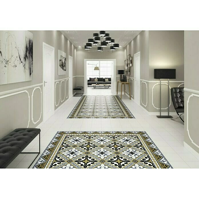 BAUHAUS Fliesenbordüre Versalles 25 X 25 Cm, Blau/Weiß/Schwarz/Braun, Matt 3 BAUHAUS Fliesenbordüre Versalles 25 X 25 Cm, Blau/Weiß/Schwarz/Braun, Matt – Bild 3