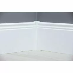 BAUHAUS Sockelleiste Weiß, 2,4 M X 18 Mm X 120 Mm, Profiliert -Angebote Fliesen Verkäufe 12 2561