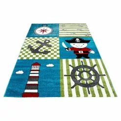 BAUHAUS Kurzflorteppich Kids 0450 Multi, 230 X 160 Cm, 100% Polypropylen