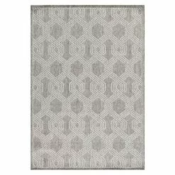 BAUHAUS Flachgewebeteppich Aruba 4904 Grau, 100 X 60 Cm, 100% Polypropylen