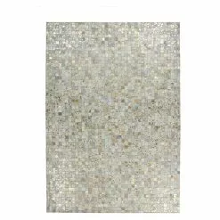 BAUHAUS Kayoom Echtlederteppich Rocket I Elfenbein/Gold, 170 X 120 Cm, 100 % Leder