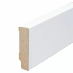 BAUHAUS Sockelleiste Weiß, 2,4 M X 16 Mm X 78 Mm, Gerade, MDF