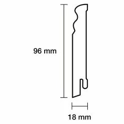 BAUHAUS Sockelleiste Weiß, 2,44 M X 1,8 Cm X 9,6 Cm, Profiliert -Angebote Fliesen Verkäufe 12 2787