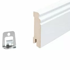 BAUHAUS Sockelleiste Weiß, 2,44 M X 1,8 Cm X 9,6 Cm, Profiliert -Angebote Fliesen Verkäufe 12 2788