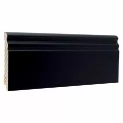 BAUHAUS Sockelleiste 2,4 M X 16 Mm X 80 Mm, Profiliert, Schwarz