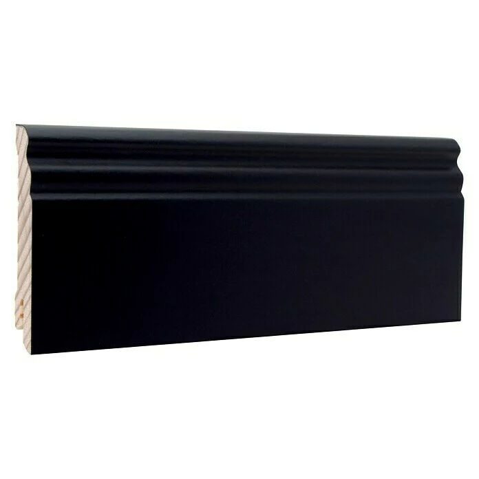 BAUHAUS Sockelleiste 2,4 M X 16 Mm X 80 Mm, Profiliert, Schwarz 1 BAUHAUS Sockelleiste 2,4 M X 16 Mm X 80 Mm, Profiliert, Schwarz