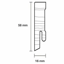 BAUHAUS Sockelleiste Weiß, 2,4 M X 16 Mm X 58 Mm, Gerade -Angebote Fliesen Verkäufe 12 2819