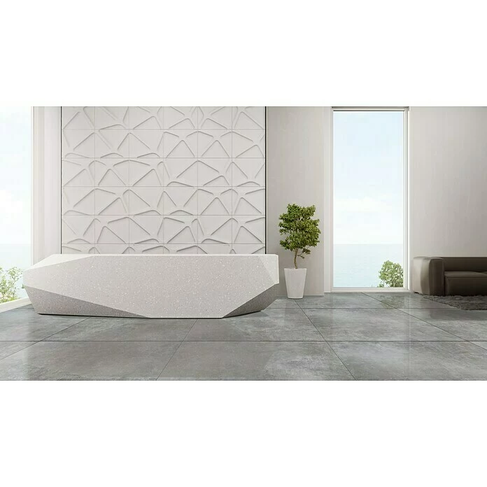 BAUHAUS Feinsteinzeugfliese Ciana Grey 120 X 120 Cm, Grau, Glänzend 3 BAUHAUS Feinsteinzeugfliese Ciana Grey 120 X 120 Cm, Grau, Glänzend – Bild 3