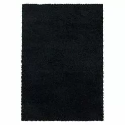 BAUHAUS Hochflorteppich Sydney 3000 Schwarz, 400 X 300 Cm, 100% Polypropylen