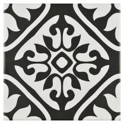 BAUHAUS Modern Style Feinsteinzeugfliese Queens 15 X 15 Cm, Schwarz/Weiß, Matt -Angebote Fliesen Verkäufe 12 301