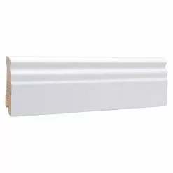 BAUHAUS Sockelleiste Weiß, 2,4 M X 16 Mm X 58 Mm, Profiliert