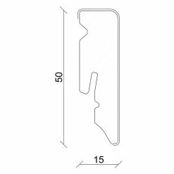 BAUHAUS Profiles And More Sockelleiste KU051L Raiders Eiche 2,4 M X 15 Mm X 50 Mm, Gerade -Angebote Fliesen Verkäufe 12 3078
