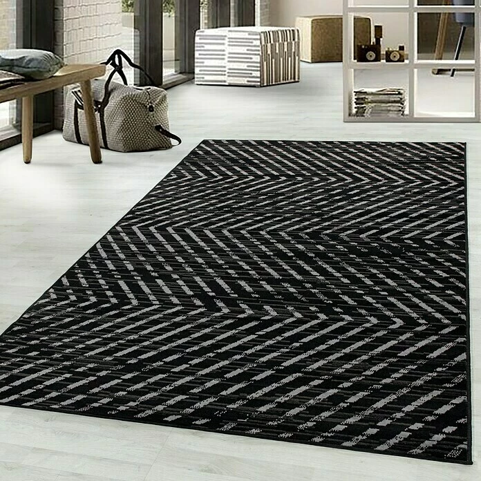 BAUHAUS Kurzflorteppich Base 2810 Schwarz, 230 X 160 Cm, 100% Polypropylen 6 BAUHAUS Kurzflorteppich Base 2810 Schwarz, 230 X 160 Cm, 100% Polypropylen – Bild 6