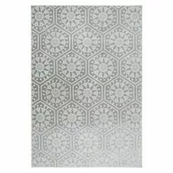 BAUHAUS Kayoom Kurzflorteppich Monroe II Grau/Blau, 230 X 160 Cm, 100 % Polyester