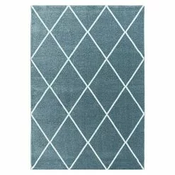 BAUHAUS Hochflorteppich Rio 4601 Blau, 150 X 80 Cm, 100% Polypropylen