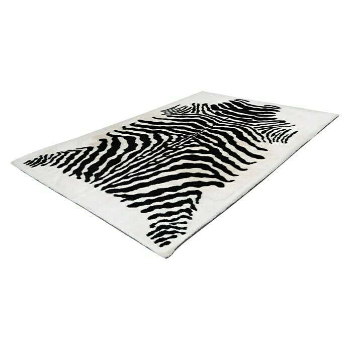 BAUHAUS Kayoom Hochflorteppich Zebra Weiß/Schwarz, 160 X 120 Cm, 100 % Polyester 2 BAUHAUS Kayoom Hochflorteppich Zebra Weiß/Schwarz, 160 X 120 Cm, 100 % Polyester – Bild 2