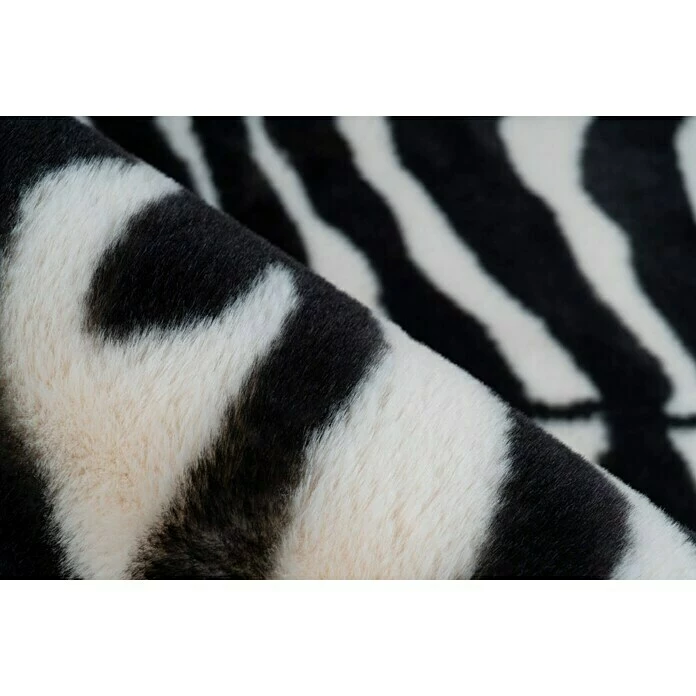 BAUHAUS Kayoom Hochflorteppich Zebra Weiß/Schwarz, 160 X 120 Cm, 100 % Polyester 3 BAUHAUS Kayoom Hochflorteppich Zebra Weiß/Schwarz, 160 X 120 Cm, 100 % Polyester – Bild 3