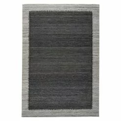 BAUHAUS Kayoom Flachgewebeteppich Phoenix Anthrazit/Grau, 150 X 80 Cm, 75 % Wolle