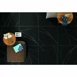 BAUHAUS Feinsteinzeugfliese Black Marble 120 X 240 Cm, Schwarz, Glänzend -Angebote Fliesen Verkäufe 12 361