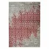 BAUHAUS Kayoom Kurzflorteppich Baroque Grau/Rot, 230 X 160 Cm, 100 % Polyester
