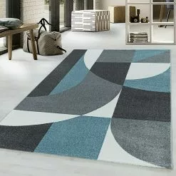 BAUHAUS Kurzflorteppich Efor 3711 Blau, 250 X 80 Cm, 100% Polypropylen -Angebote Fliesen Verkäufe 12 3812