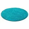 BAUHAUS Hochflorteppich Dream 4000 Türkis, Durchmesser: 120 Cm, 100% Polypropylen